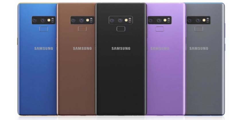 Colors of Samsung Galaxy Note 9