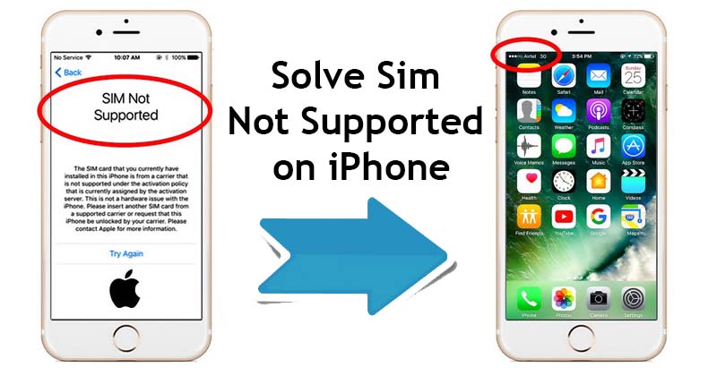 Solve Sim Not Supported on iPhone