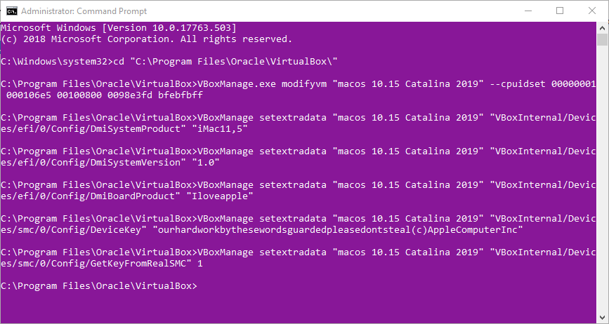 Install macOS 10.15 Catalina on VirtualBox