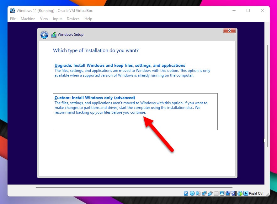 Install Windows 11 on VirtualBox