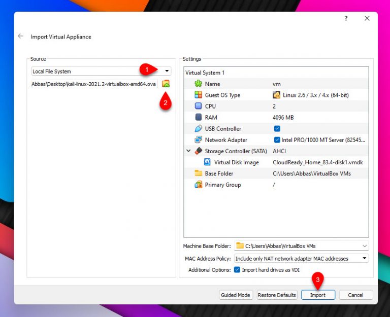 mount windows drive virtualbox linux