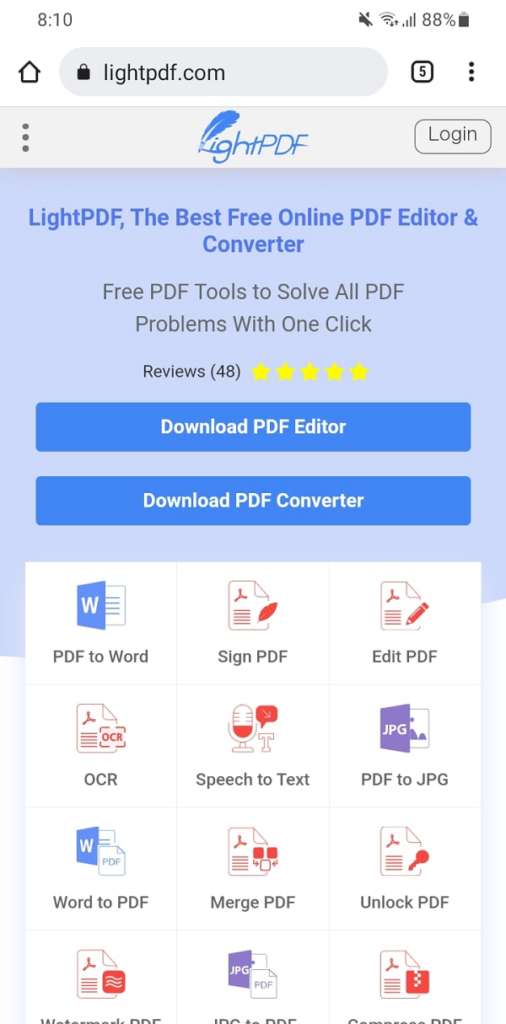 How to convert PDF to word on a mobile phone